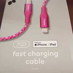 Heyday Magenta Lightning to USB-C Cable